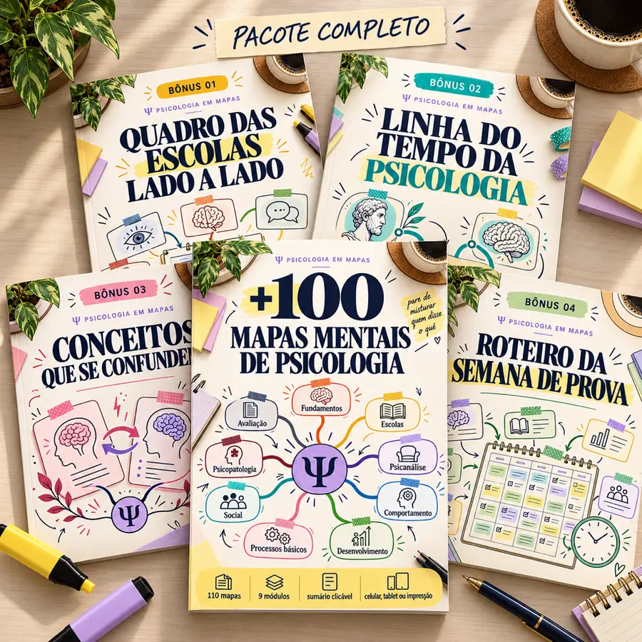 Pacote completo: Psicologia em Mapas e os 4 bônus